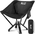 Compact Camping Chair, Portable Comfortable Camping Chair for Adults - 600 LBS Capacity Sturdy Camping Folding Chair with Quick Setup & Carry Bag Compact Camp Chair (Black)