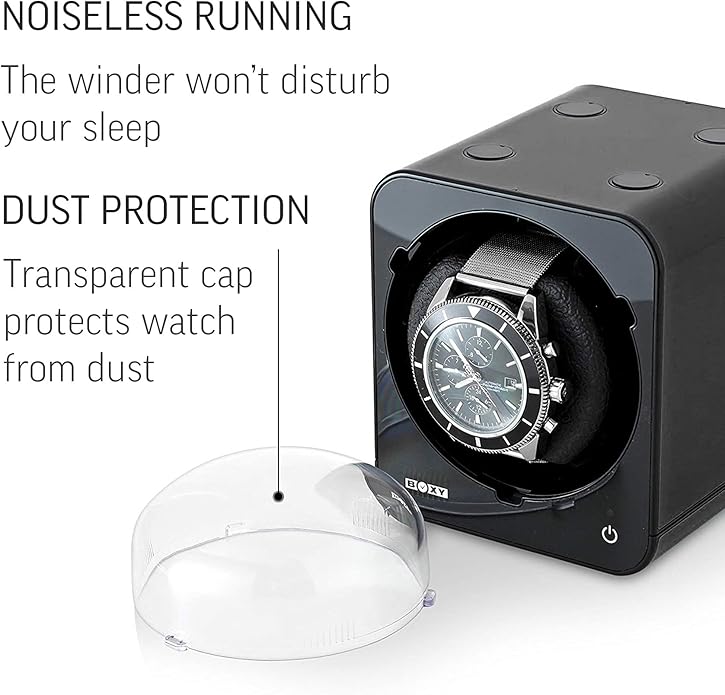 Watch Winder for Automatic Watch with Vertical Rotor Stop (with AC Adapter)