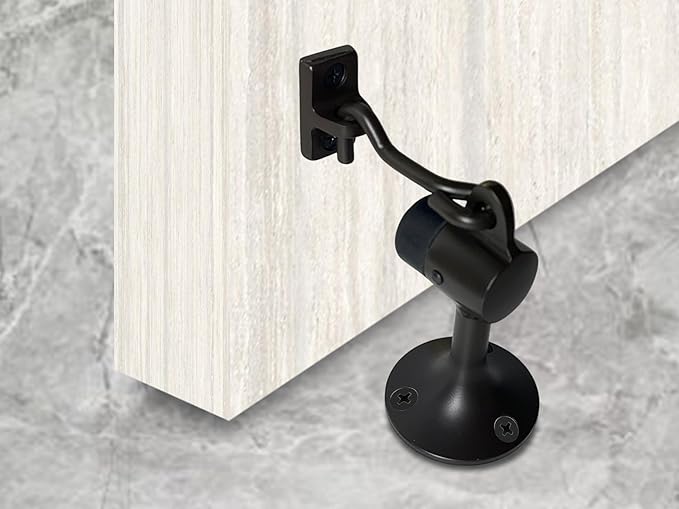 QCAA Solid Brass Door Stop, 3-15/16" Height, US10B ORB(Oil-Rubbed Bronze), Made in Taiwan, 2 Pack