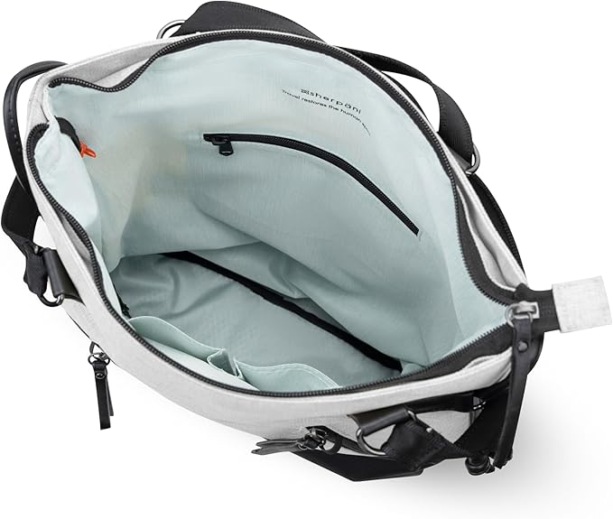 Sherpani Tempest, Anti Theft Convertible Backpack Tote, 14L Travel Backpack, Travel Gifts for Women, Handbags, RFID Protection, Metal Hardware, Fits 15” Laptop (No Sleeve) (Sterling)