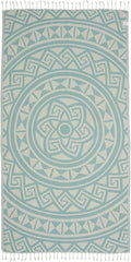 Sand Cloud Turkish Beach Towel - Sand Free - 100% Organic Turkish Cotton Yarn - Quick Dry Towel for Beach, Picnic Blanket or Throw - As Seen on Shark Tank - Mandala (Mint)
