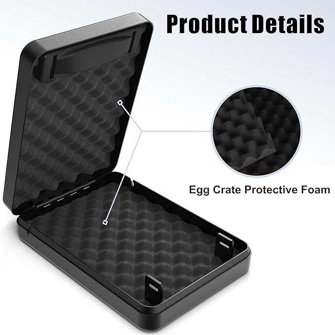 Gun Safe for Pistols Small Handgun Lock Box with Security Cable Portable Travel Pistol Safe for Car, Home, Travel