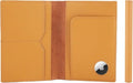 STAR VISTA Albatross Leather Travel Passport Holder, Minimalist Design, Calfskin Leather Case for Women and Men - Slim Passport Wallet, Bifold, RFID Blocking, with AirTag Holder, Honey