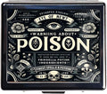 Cute and Portable Metal Pill Organizer – 8 Compartments, Elegant Chrome Finish, Ideal for Travel and Daily Use (Vintage Poison)
