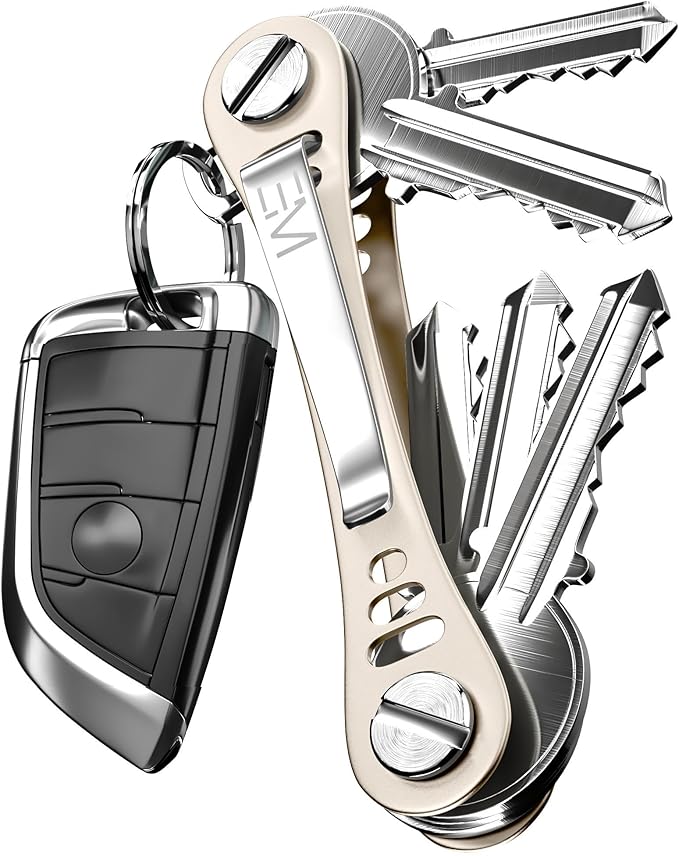 EM Premium Products Compact Key Holder - Pocket Key Organizer - 14 Keys Key Bar