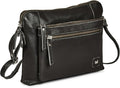 Wise Owl Accessories Small Soft Pebbled Real Leather Crossbody Handbags Purses Sling Crossover Shoulder Bag