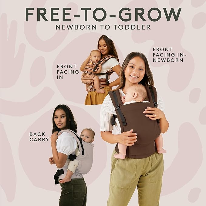 Baby Tula Cotton Free-to-Grow Baby Carrier - Adjustable, Comfortable, Newborn to Toddler Carrier - Ergonomic Fit for 7lbs to 45lbs - Back & Front Carry Options - Discover (Black/Stars)