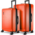 Luggage Sets 3 Piece, 22 Inch Carry on Luggage and 24 Inch Suitcases with Wheels Spinner, Durable Hard Shell Suitcase Set, Expandable Travel Suitcase, Orange