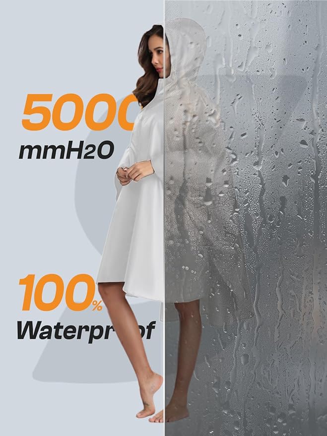 SaphiRose Unisex Rain Poncho Raincoat Hooded for Adults Women with Pockets