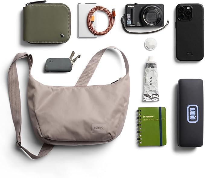 Bellroy Laneway Crescent Bag (everyday 2.5 liter mini crossbody bag with plenty of pockets and adjustable strap)' - Fawn