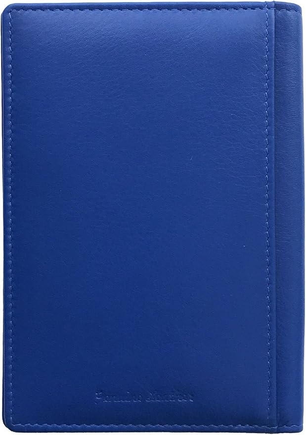 Personalized Monogrammed Cobalt Blue Leather RFID Passport Wallet