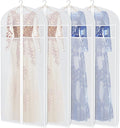 Zilink Dress Bags for Gowns Long 72-inch Garment Bags for Long Dresses Clear Dress Protector Bag with 3" Gusset and Full Length Zipper for Dresses, Fur Coat Gown Closet Storage（Set of 4）