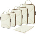 BAGSMART Compression Packing Cubes - 6 Set Travel Packing Cubes for Suitcases, Compression Suitcase Organizers with Shoe Bag
