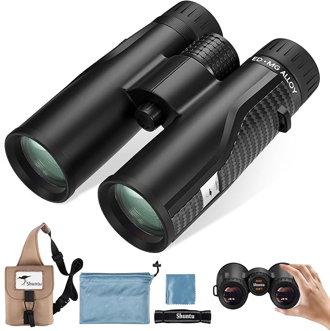 Premium ED Binoculars 10x42 for Adults - High Power HD Waterproof Binoculars for Bird Watching, Hunting & Travel
