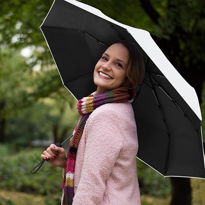 G4Free UPF 50+ UV Protection Large Travel Umbrella 42/46 Inch Auto Open Close Windproof Sun Blocking Umbrella