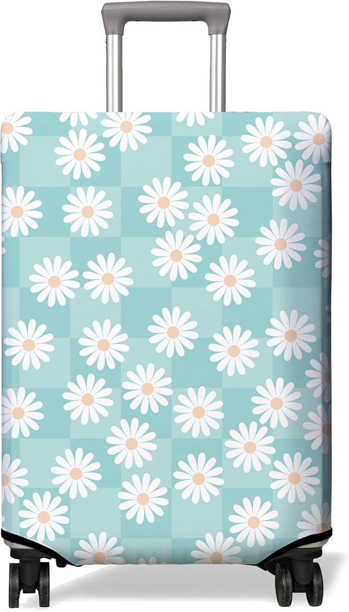 Travel Luggage Cover Suitcase Protector Fits 18-32 Inch Wheel Covers PatternedTravel Related Items Flower Luggage Protector Elastic M