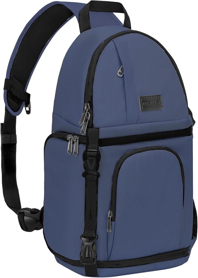 MOSISO Camera Sling Bag, DSLR/SLR/Mirrorless Camera Backpack Case Shockproof Photography Backpack with Tripod Holder & Removable Modular Inserts Compatible with Canon/Nikon/Sony/Fuji