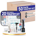 Trektote Bulk Hygiene Kit For Men And Women – (50 Pack) 20 Piece Set Of Travel Size Toiletries, TSA Compliant, Bulk Travel Essentials, Includes Shampoo And Conditioner, Body Wash, Toiletry Bag & More