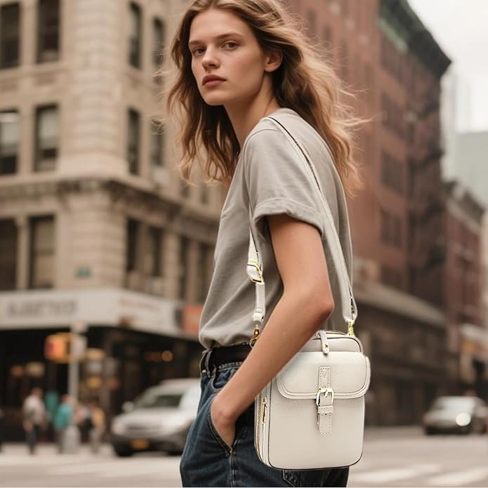 1060 Leather Crossbody Bags for Women Anti-Theft Vegan Purse with Card Slots, Travel Shoulder Bag, Waterproof Crossbody Purse
