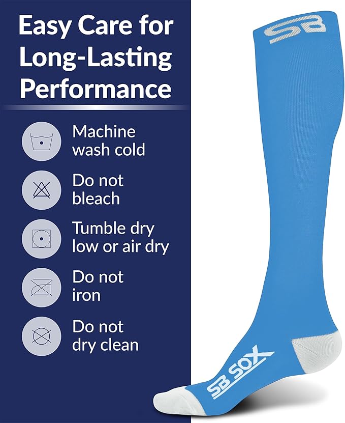 SB SOX Compression Socks for Men & Women (20-30 mmHg) - Best Support Stockings for Travel, Medical, and Sports - Perfect for Everyday Wear
