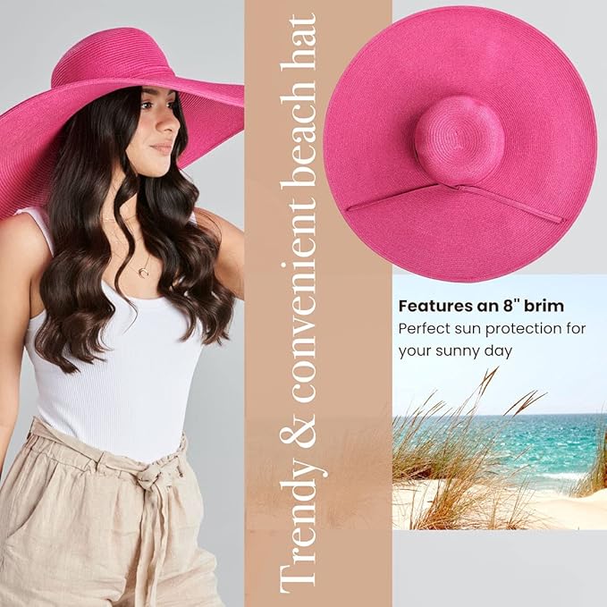 San Diego Hat Company Women's Ultrabraid X-Large Brim Hat, Adjustable Sun Hat with UPF 50+