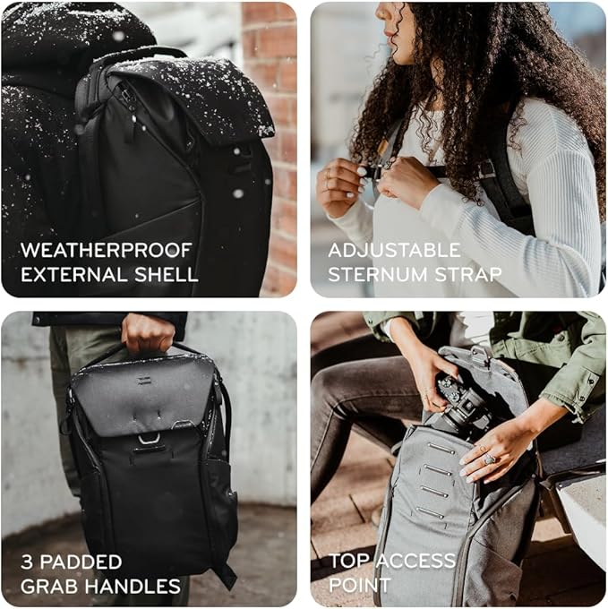 Peak Design Everyday Backpack V3 20L, Eclipse, MagLatch Top, Dual Side Access, FlexFold Dividers, Fits 15" Laptop, For Camera Carry, Daily Commutes or Travel, Versatile Backpack for Men and Women