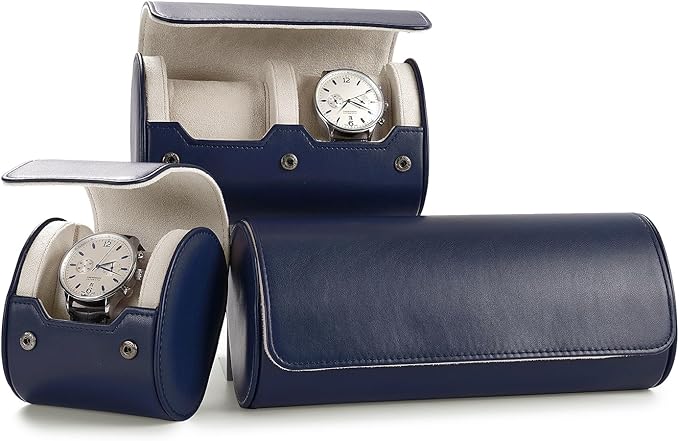 Oirlv Luxury Leather Watch Storage Case Watch Box for Mens Jewelry Organizer Case Jewelry Gift Box for Birthday Fathers Day Anniversary(1 slot, Royal Blue)