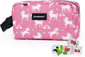 Cerbonny Small Insulated Cooler Bag (Pink Unicorn), 2.2L Meal Holder for Work, School, Travel, Picnic - Freezable Lunch Bag with Detachable Gel Packs, Fits Yogurt, Snacks, Breast Milk