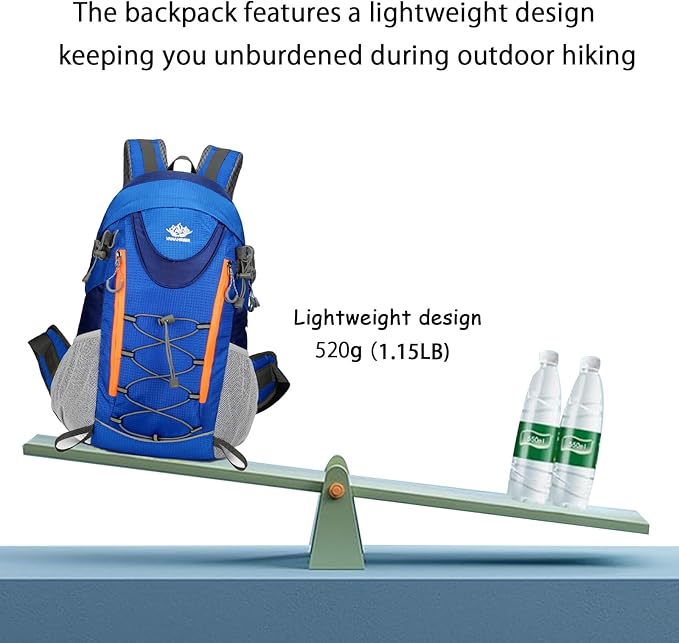 35L Hiking Backpack, Camping Backpack for Adventures, Blue