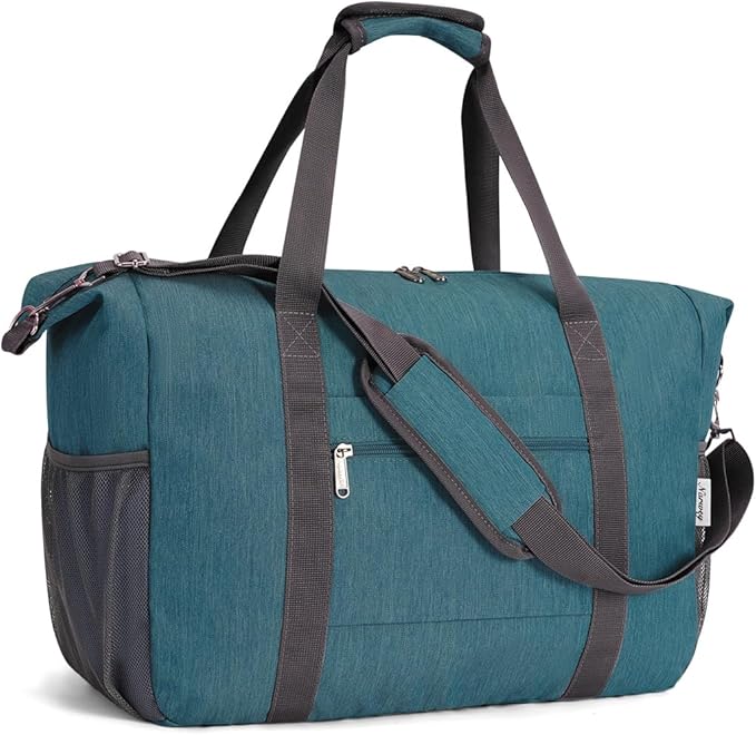 Narwey 18x14x8 Inches Travel Bag Spirit Airlines Frontier Personal Item, Travel Duffel With Wet Pocket Carry on Bag for Airplane Underseat Duffle Overnight for Women and Men (Teal)