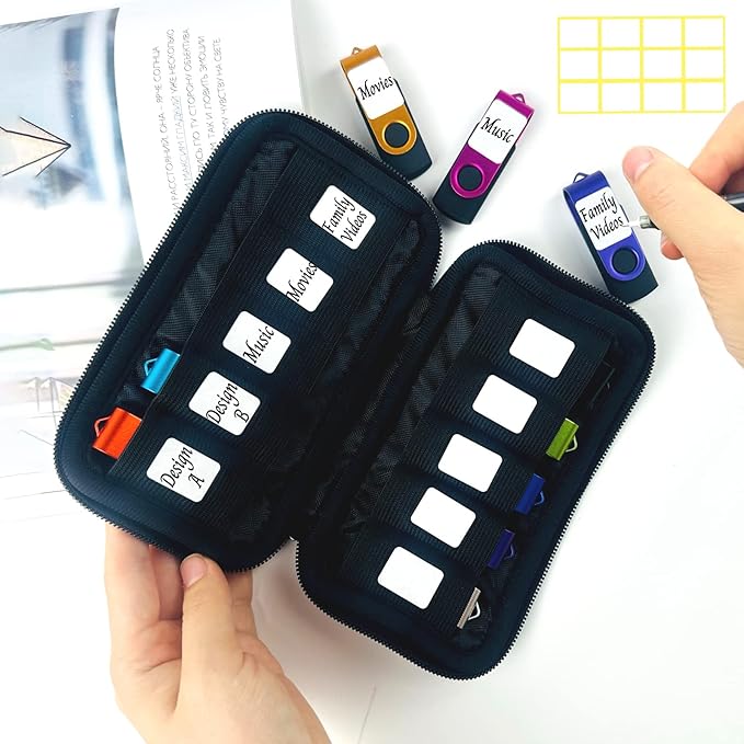 Flash Drive Case USB Storage Case JBOS USB Holder Storage Bag, Electronic Accessories Organizer for USB Flash Drive, USB Case, Thumb Drive Caes, Jump Drive Case, USB Organizer