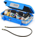 LOFICOPER Portable Safe Box, Portable Security Case, Waterproof Combination Lock Box for Travel, Small Personal Beach Safe with Removable Chain, for Travel, Hotel, Riding, Blue