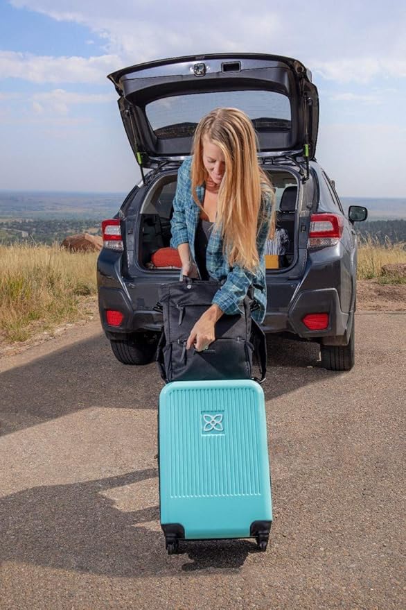 Sherpani Meridian, 22 Inch Carry On Luggage Airline Approved, Rolling Hardside Suitcase 22x14x9, Travel Luggage for Women, Expandable Suitcase, Travel Gift (Caribe)