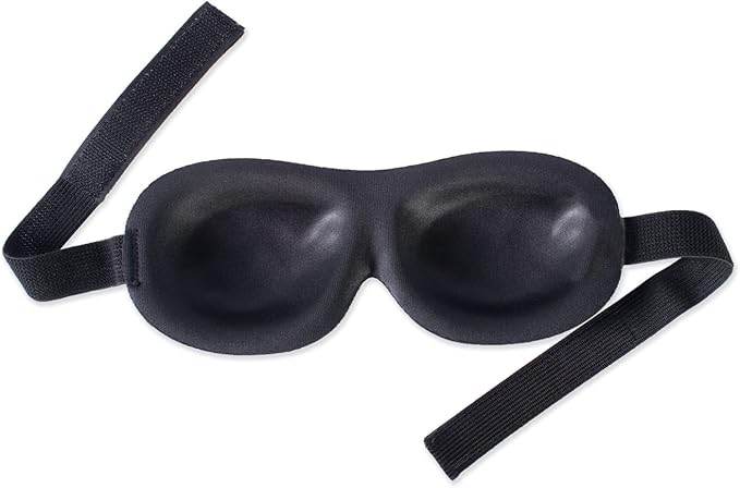 Bucky Ultralight Travel & Sleep Chevron Eye Mask, Black, One Size