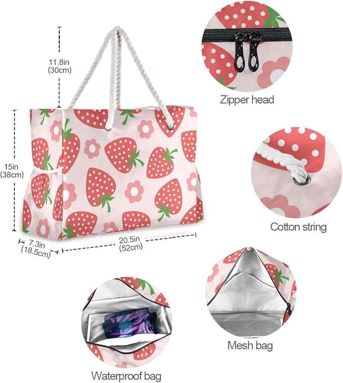 senya Large Beach Bags Totes Canvas Tote Shoulder Bag Soft Wave Water Resistant Bags for Gym Travel Daily Ocean