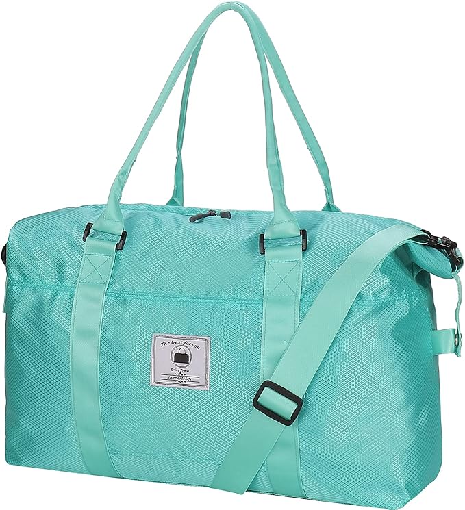 Travel Duffle Bag, Waterproof Sport Tote Gym Bag for Women Men, Overnight Weekender Carry On Bag with Wet Pocket
