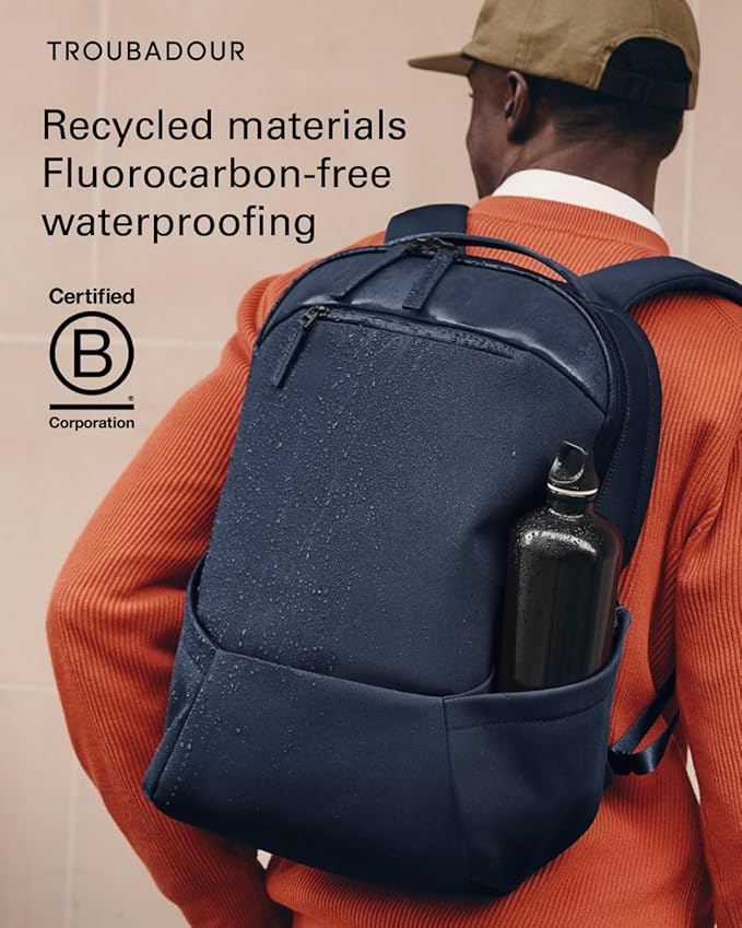 Troubadour Apex Backpack 3.0-25L Premium Laptop Backpack - Ergonomic & Water Resistant - Designed for Work and Travel - Navy