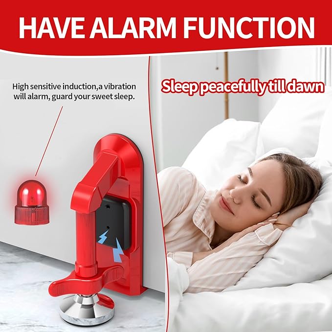 Portable Alarm Door Stopper, Security Travel Anti-Theft Blocker for Hotel Room Apartment Safety, Bottom of Floor Stoppers