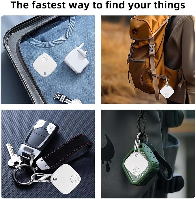 Bluetooth Tracker Keys Finder and Item Locator (iOS Only); Up to 200 ft Find Nearby, Phone Finder, Replaceable Battery, Suitable to Track Keys/Backpacks/Luggage/Suitcases. 1-Pack