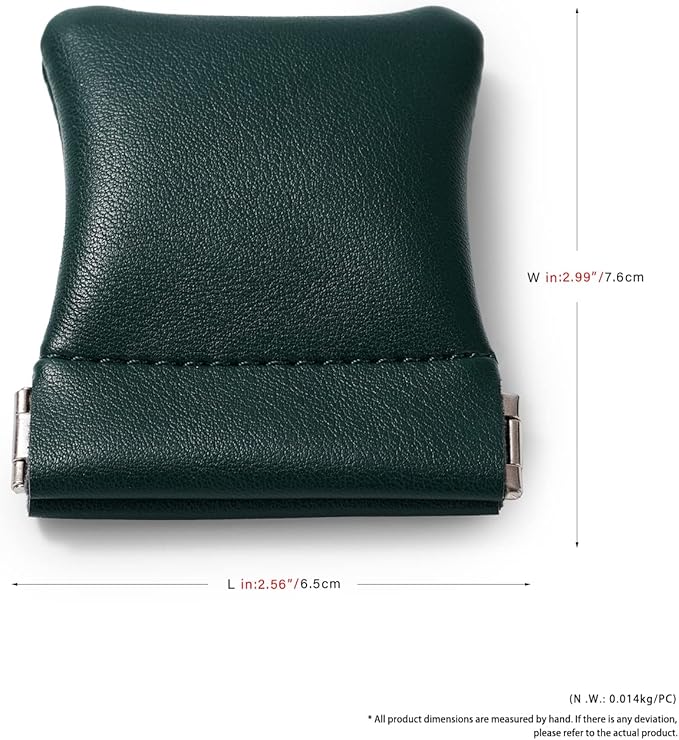 2 Pack PU Leather Slim Engagement Wedding Ring Pouch Leather Jewelry Pouch Christmas,Wedding Party Favor Gift Bag(Dark Green)
