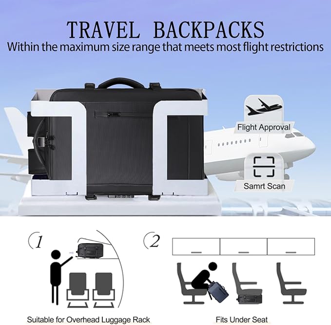 Vacuum-sealed travel computer backpack, Water-Resistant, With vacuum pump, Multiple Compartments, Anti-theft combination lock (Grey)