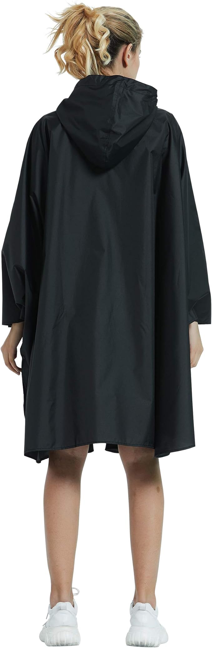Rain Poncho Jacket Coat Hooded Zipper Style for Women/Men/Adult with Pocket