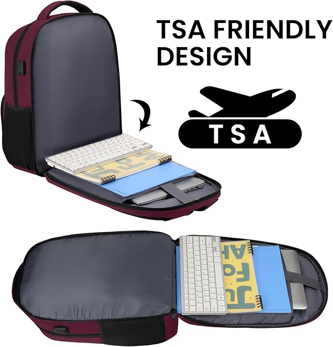 Backpack for Girls Women, School Backpack for Teen Boys, Lightweight Casual High School Bookbag, Daily-use Travel Laptop Backpack with USB Charging Port Fits 15.6 Inch Notebook