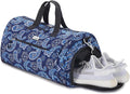 TOPDesign Gym Bag for Women, Duffel Bag with Shoe Compartment & Wet Pocket for Travel Sports (M Bandanna)