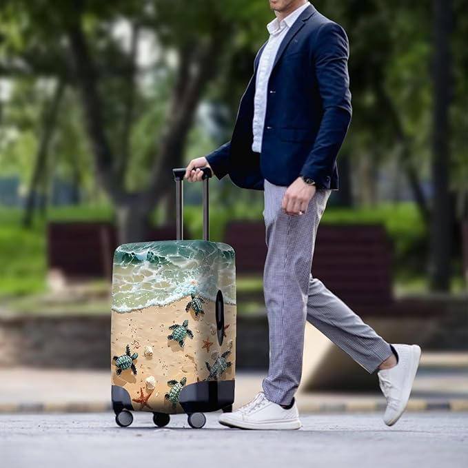 Sea Turtles Luggage Cover Anti-scratch Dustproof Suitvase Protector Fits 26-29 Inch