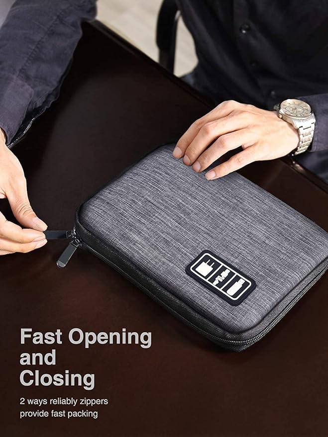 Luxtude Cord Organizer Bag, Travel Cable Organizer Bag, Electronic Organizer Travel Case for Chargers and Cords, Tech Bag & Charger Case, Flying Essentials for Electronics Items/USB,etc