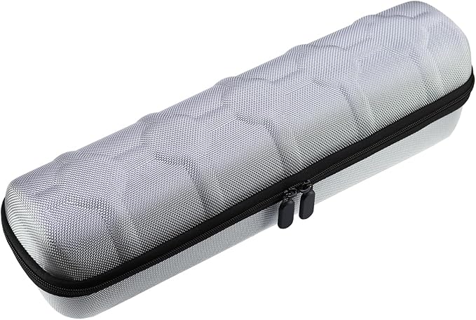 Juntan 5 Slots Hard Watch Travel Case, Portable Nylon Travel Watch Roll Case, Zipper Storage Organizer Box for Men Women with Soft Compressible Foam Pillow Silver