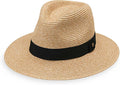 Wallaroo Hat Company Women’s Petite Palm Beach Fedora – UPF 50+ UV Protection Sun Hat, Packable, Adjustable, Small Size