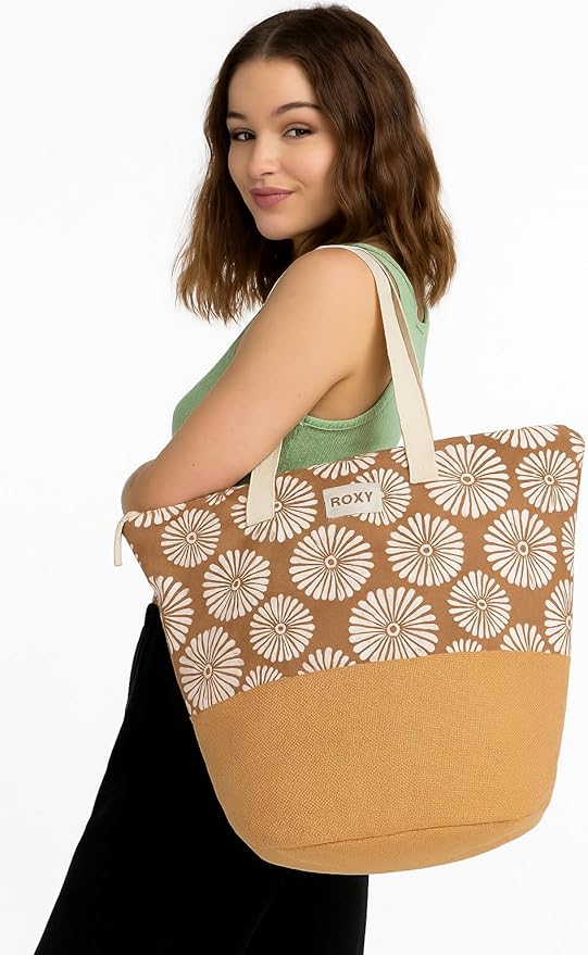 Roxy Women's Beach Tote Bag | Travel | Vacation | Straw | Lightweight | Breathable