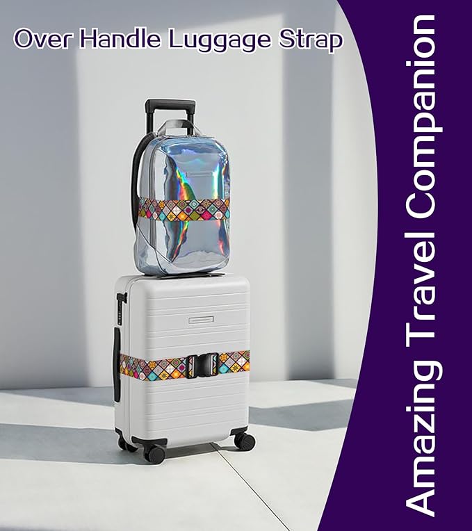 Luggage Straps for Suitcases Travel Belt Luggage Band Heavy Duty Traveling Luggage Identifier Cute Women Girls Unique Accesory,